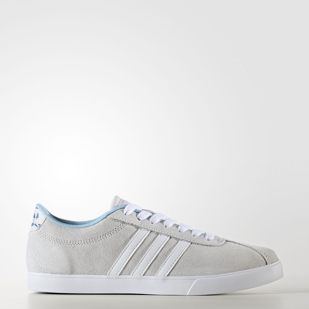 Adidas Courtset - αθλητικα παπουτσια γυναικεια - Γκρι/Ασπρα/Ροζ,Μέγεθος: EU 36 – 54 2/3 (637KIFGJ)